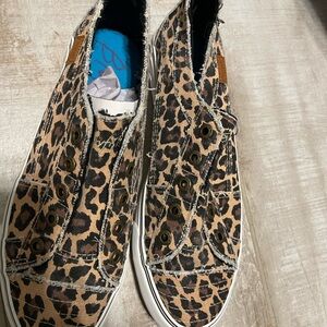 Leopard Print Slip-On Sneakers